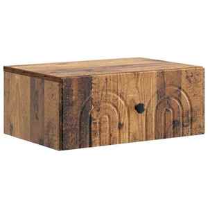 vidaXL Dulap de noapte suspendat Lemn vechi 49 x 34, 5 x 20 cm imagine