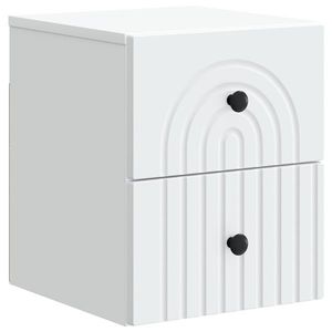 vidaXL Dulap de noapte suspendat Alb 33 x 34, 5 x 40 cm Lemn prelucrat imagine