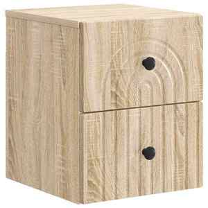 vidaXL Dulap de noapte suspendat Stejar Sonoma 33 x 34, 5 x 40 cm imagine