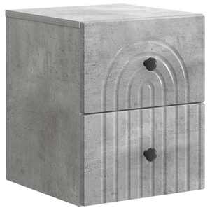 vidaXL Dulap de noapte suspendat cu sertar Gri Beton 33 x 34, 5 x 40 cm imagine
