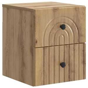 vidaXL Dulap de noapte suspendat Stejar Artizanal 33 x 34, 5 x 40 cm imagine