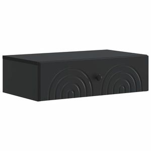 vidaXL Masă laterală montată pe perete Negru 59 x 34, 5 x 17 cm imagine
