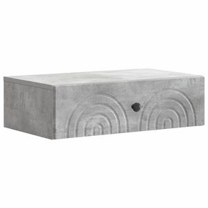 vidaXL Masă laterală montată pe perete Gri Beton 59 x 34, 5 x 17 cm imagine