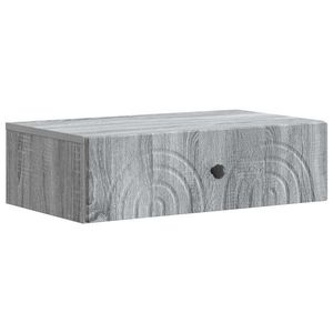 vidaXL Masă laterală montată pe perete Sonoma gri 59 x 34, 5 x 17 cm imagine