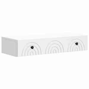 vidaXL Masă laterală montată pe perete Alb 87, 5 x 34, 5 x 17 cm imagine
