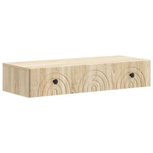 vidaXL Masă laterală montată pe perete Stejar Sonoma Lemn prelucrat imagine