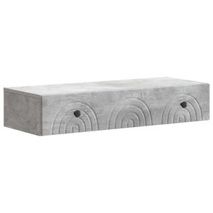 vidaXL Masă laterală montată pe perete Gri Beton 87, 5 x 34, 5 x 17 cm imagine