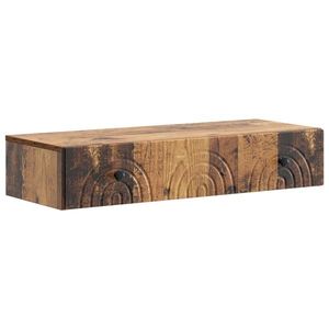 vidaXL Masă laterală montată pe perete Lemn vechi 87, 5 x 34, 5 x 17 cm imagine
