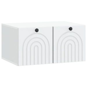 vidaXL Oglindă TV montată pe perete Pe perete Alb 59, 5 x 41 x 30 cm imagine