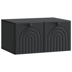 vidaXL Oglindă TV montată pe perete Pe perete Negru 59, 5 x 41 x 30 cm imagine