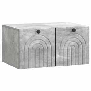 vidaXL Oglindă TV montată pe perete Gri Beton 59, 5 x 41 x 30 cm imagine