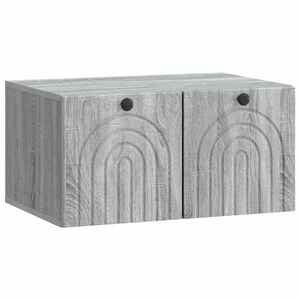 vidaXL Oglindă TV montată pe perete Sonoma gri 59, 5 x 41 x 30 cm imagine