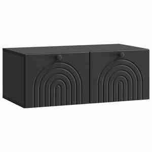 vidaXL Oglindă TV montată pe perete Pe perete Negru 78, 5 x 41 x 30 cm imagine