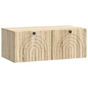 vidaXL Oglindă TV montată pe perete Stejar Sonoma 78, 5 x 41 x 30 cm imagine