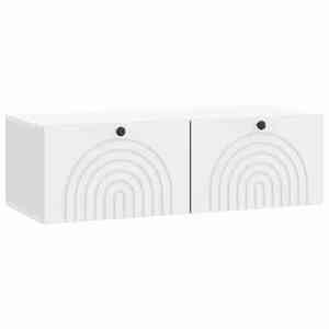 vidaXL Oglindă TV montată pe perete Alb 99 x 41 x 30 cm Lemn prelucrat imagine