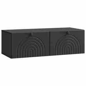vidaXL Oglindă TV montată pe perete Pe perete Negru 99 x 41 x 30 cm imagine