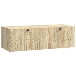 vidaXL Oglindă TV montată pe perete Stejar Sonoma 98 x 41 x 30 cm imagine