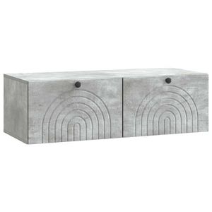 vidaXL Oglindă TV montată pe perete Gri Beton 99 x 41 x 30 cm imagine