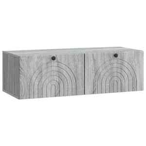 vidaXL Oglindă TV montată pe perete Sonoma gri 99 x 41 x 30 cm imagine