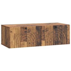 vidaXL Oglindă TV montată pe perete Lemn vechi 99 x 41 x 30 cm imagine