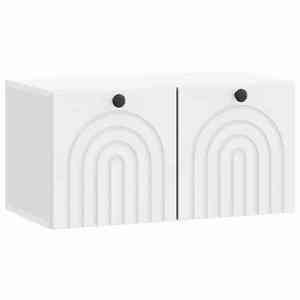 vidaXL Oglindă TV montată pe perete Pe perete Alb 59, 5 x 31 x 30 cm imagine