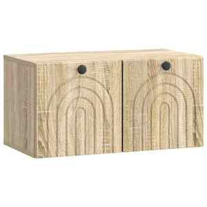vidaXL Oglindă TV montată pe perete Stejar Sonoma 59, 5 x 31 x 30 cm imagine