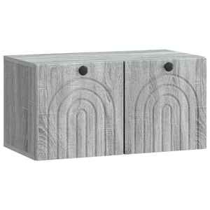 vidaXL Oglindă TV montată pe perete Sonoma gri 59, 5 x 31 x 30 cm imagine
