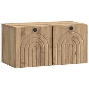 vidaXL Oglindă TV montată pe perete Stejar Artizanal 59, 5 x 31 x 30 cm imagine