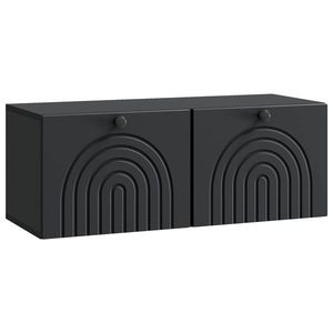 vidaXL Oglindă TV montată pe perete Pe perete Negru 78, 5 x 31 x 30 cm imagine