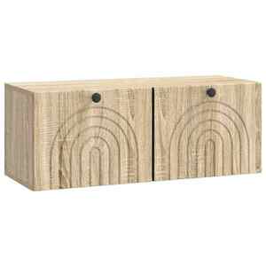 vidaXL Oglindă TV montată pe perete Stejar Sonoma 78, 5 x 31 x 30 cm imagine