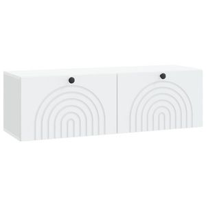 vidaXL Oglindă TV montată pe perete Alb 98 x 31 x 30 cm Lemn prelucrat imagine