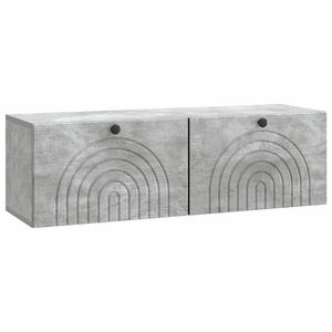 vidaXL Oglindă TV montată pe perete Gri Beton 98 x 31 x 30 cm imagine