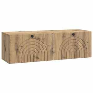 vidaXL Oglindă TV montată pe perete Stejar Artizanal 98 x 31 x 30 cm imagine