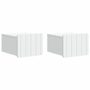 vidaXL Dulap de noapte suspendat cu sertar 2 pcs Alb 33 x 34, 5 x 24 cm imagine
