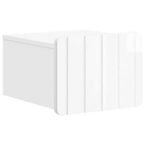 vidaXL Dulap de noapte suspendat Alb foarte lucios 33 x 34, 5 x 24 cm imagine