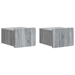 vidaXL Dulap de noapte suspendat 2 pcs Sonoma gri 33 x 34, 5 x 24 cm imagine