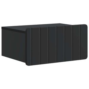 vidaXL Dulap de noapte suspendat cu sertar Negru 49 x 34, 5 x 24 cm imagine