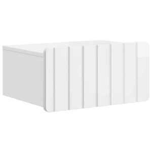 vidaXL Dulap de noapte suspendat Alb foarte lucios 49 x 34, 5 x 24 cm imagine
