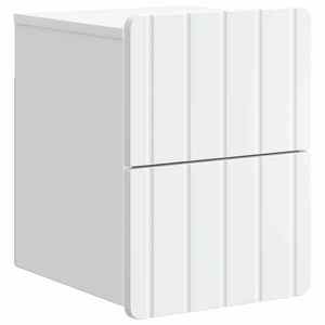 vidaXL Dulap de noapte suspendat Alb 33 x 34, 5 x 43 cm Lemn prelucrat imagine