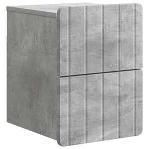 vidaXL Dulap de noapte suspendat cu sertar Gri Beton 33 x 34, 5 x 43 cm imagine