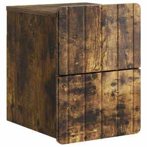 vidaXL Dulap de noapte suspendat Stejar fumuriu 33 x 34, 5 x 43 cm imagine
