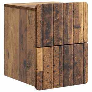 vidaXL Dulap de noapte suspendat Lemn vechi 33 x 34, 5 x 43 cm imagine