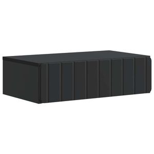 vidaXL Masă laterală montată pe perete Negru 59 x 34, 5 x 17 cm imagine
