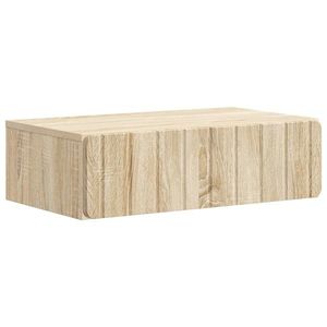 vidaXL Masă laterală montată pe perete Stejar Sonoma 59 x 34, 5 x 17 cm imagine