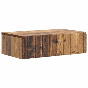 vidaXL Masă laterală montată pe perete Lemn vechi 59 x 34, 5 x 17 cm imagine