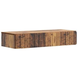 vidaXL Masă laterală montată pe perete Lemn vechi 87, 5 x 34, 5 x 17 cm imagine