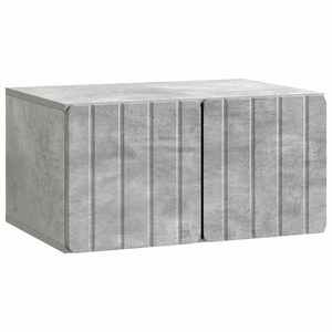 vidaXL Oglindă TV montată pe perete Gri Beton 59, 5 x 41 x 30 cm imagine
