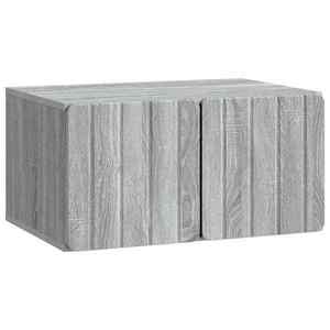 vidaXL Oglindă TV montată pe perete Sonoma gri 59, 5 x 41 x 30 cm imagine
