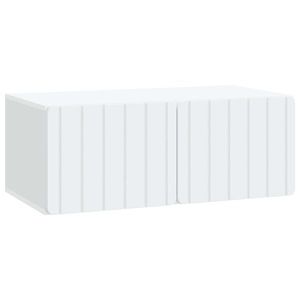vidaXL Oglindă TV montată pe perete Pe perete Alb 78, 5 x 41 x 30 cm imagine