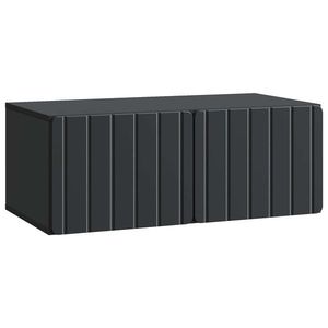 vidaXL Oglindă TV montată pe perete Pe perete Negru 78, 5 x 41 x 30 cm imagine